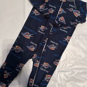 Oklahoma City Thunder Kids One Piece Pajama - Navy